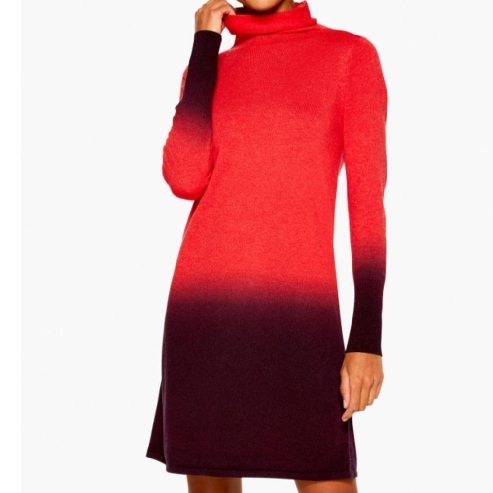 NIC + ZOE Ombré Vital Turtleneck Sweater Dress | Size L